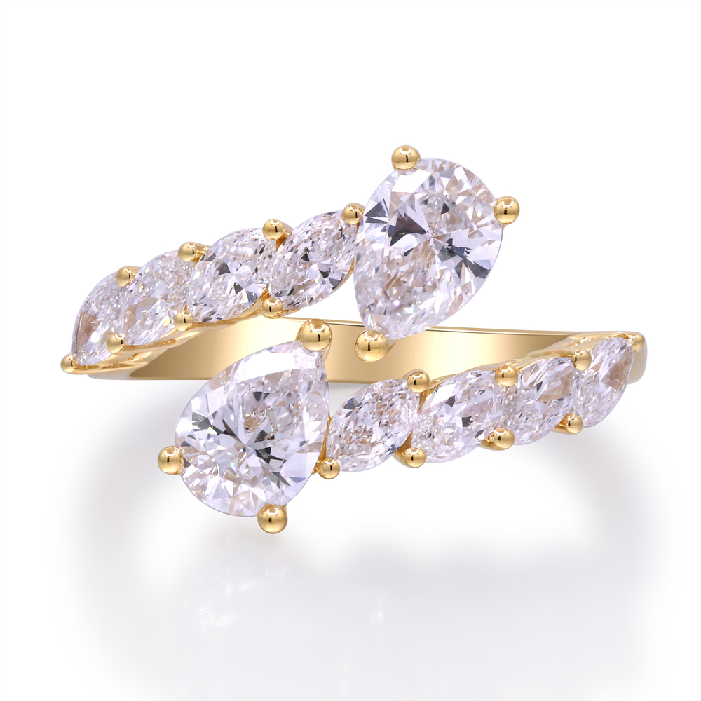 2.13 ctw Yellow Gold Lab-Grown Diamond Ring